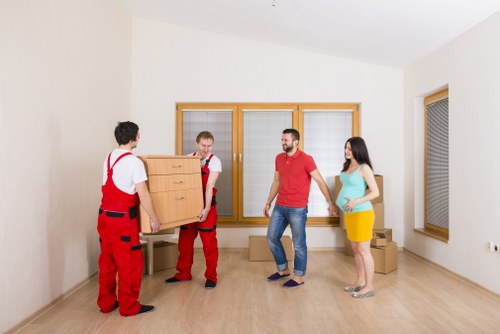 Flexible man with van service handling furniture collection in Cubitt Town