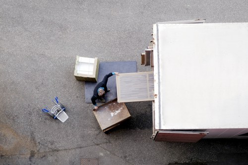 Commercial moving team handling office equipment in Cubitttown