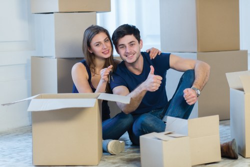 House removals planning and unloading at a Cubitttown property