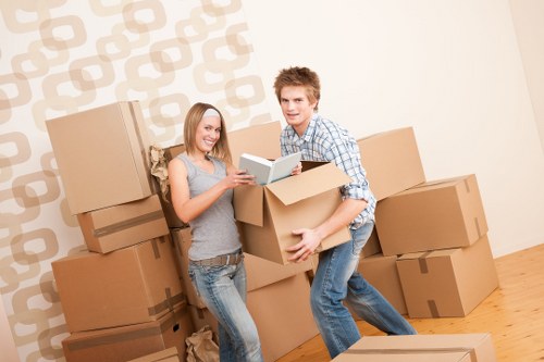 Careful loading of retail and office furniture for a Cubitttown move