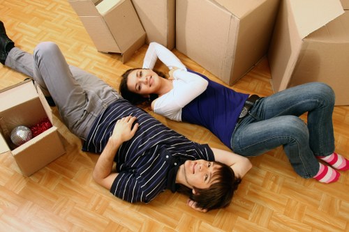 Loading furniture into a van for a Cubitttown move