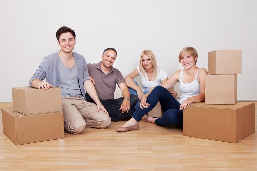 Prepared boxes and furniture ready for moving day in Cubitttown